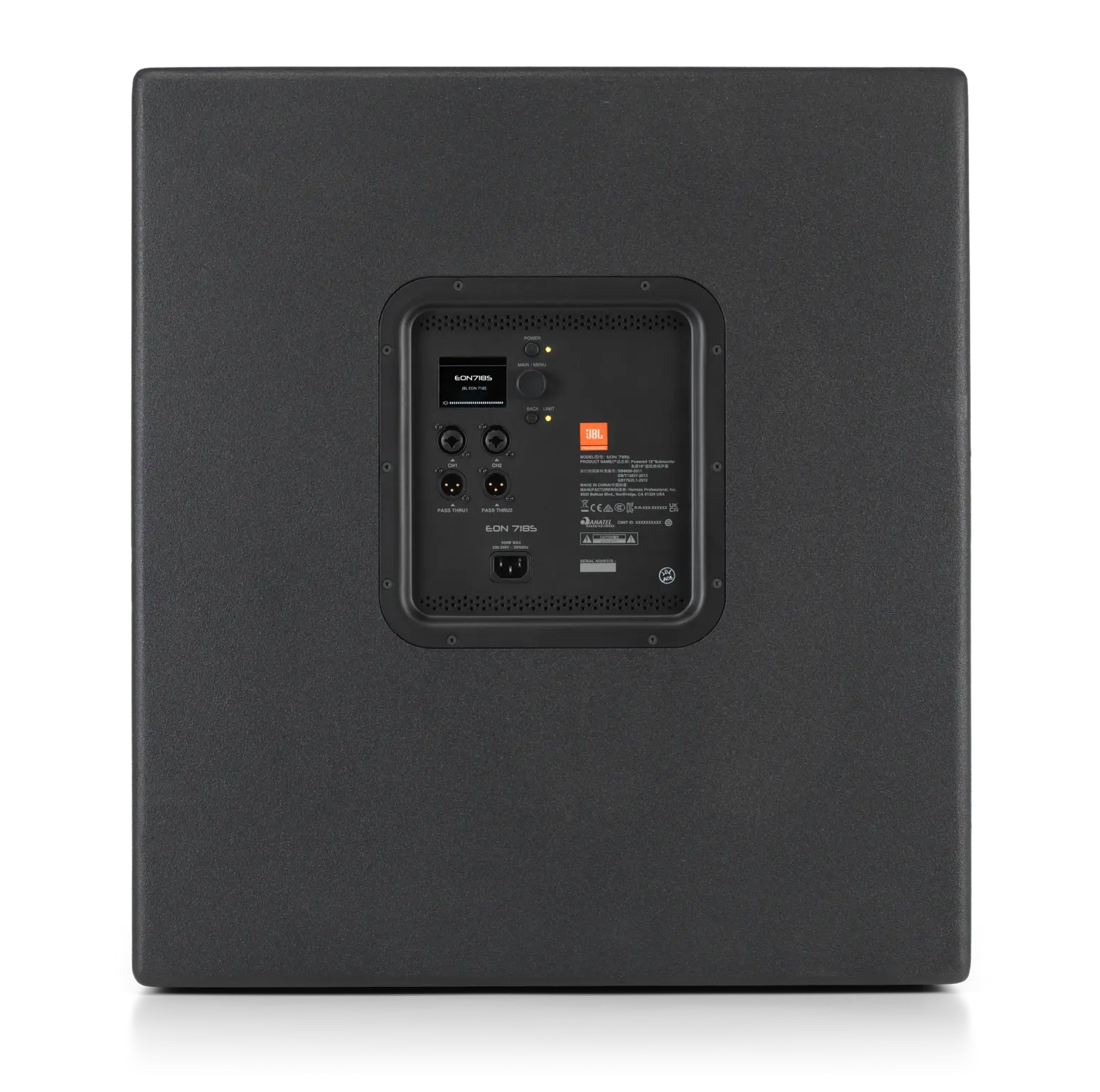 Caixa Ativa Profissional JBL Eon 718S 750W RMS Bivolt Bluetooth Cor Preto