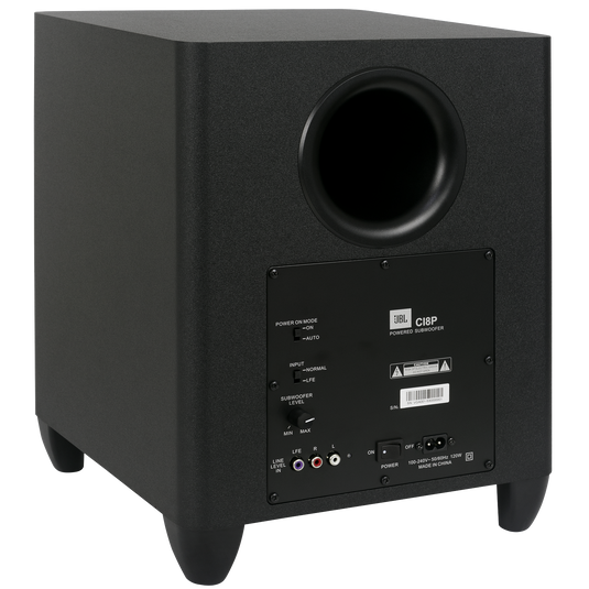 JBL Ci8p Subwoofer Ativo 8" Pol. 100w Rms Gabinete Bass-reflex Preto Bivolt