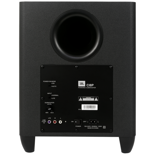JBL Ci8p Subwoofer Ativo 8" Pol. 100w Rms Gabinete Bass-reflex Preto Bivolt