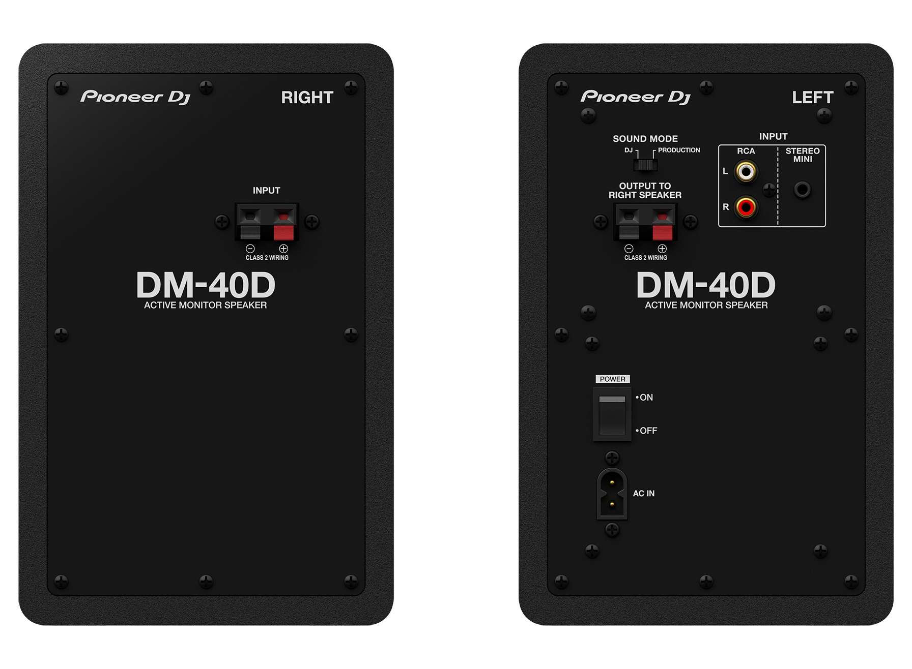 Pioneer DJ DM-40D - Monitor de áudio ativo bidirecional de 21W 4" - Preto (par)