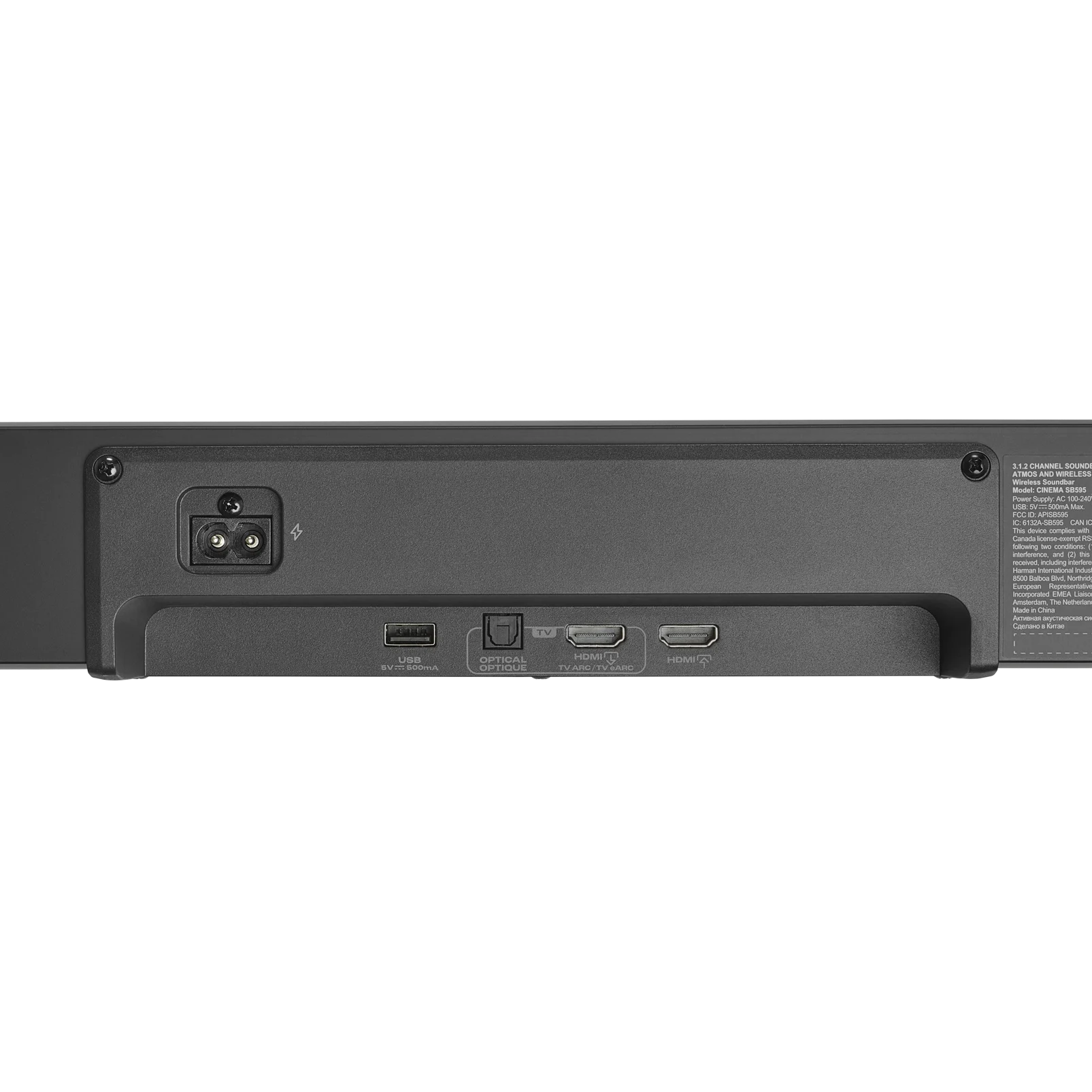Soundbar 3.1.2 Canais JBL Cinema SB595 220W RMS