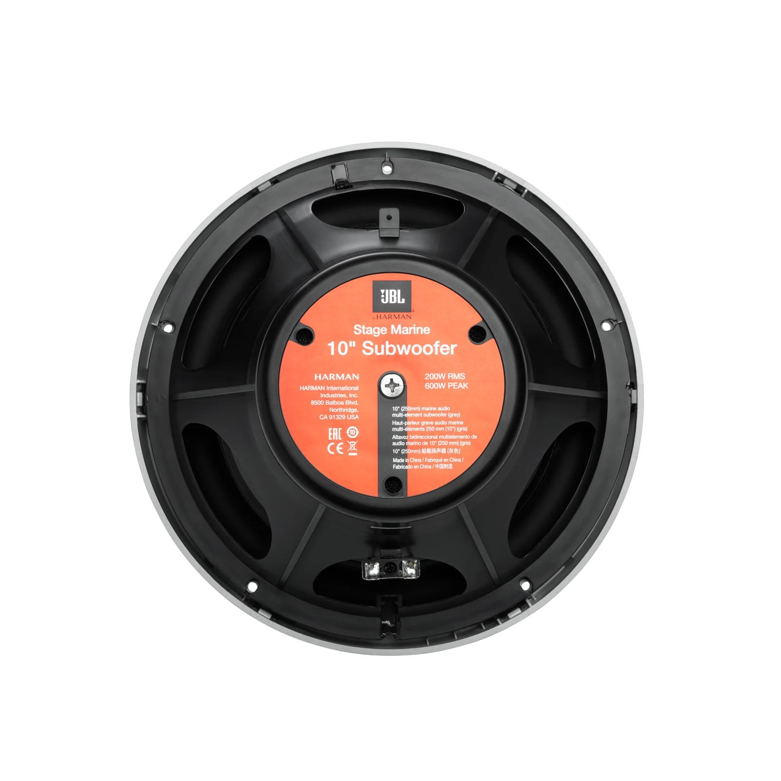 Subwoofer 10" JBL Stage Marine 200W RMS Cinza